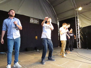 Festival A Capella 2018. Actuaci&oacute; de Beatbox Collective a la pla&ccedil;a de la Independ&egrave;ncia