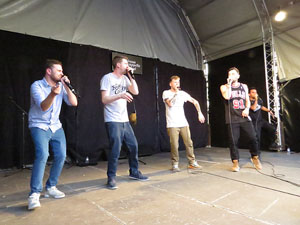 Festival A Capella 2018. Actuaci&oacute; de Beatbox Collective a la pla&ccedil;a de la Independ&egrave;ncia