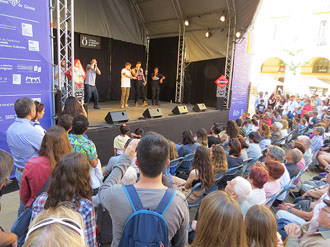 Festival A Capella 2018. Actuaci&oacute; de Beatbox Collective a la pla&ccedil;a de la Independ&egrave;ncia