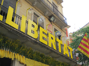 Temps de Flors 2018. Instal&middot;lacions 'El Bosc de la Llibertat' a la pla&ccedil;a del Vi, carrer Ciutadans i pla&ccedil;a de l'Oli