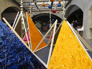 Temps de Flors 2018. Instal·lacions florals als espais del carrer de la Força i Germanes Maria Gay