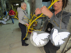 Temps de Flors 2018. Instal&middot;lacions 'El Bosc de la Llibertat' a la pla&ccedil;a del Vi, carrer Ciutadans i pla&ccedil;a de l'Oli