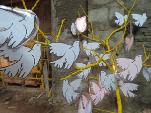 Temps de Flors 2018. Instal&middot;lacions 'El Bosc de la Llibertat' a la pla&ccedil;a del Vi, carrer Ciutadans i pla&ccedil;a de l'Oli