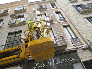 Temps de Flors 2018. Instal&middot;lacions 'El Bosc de la Llibertat' a la pla&ccedil;a del Vi, carrer Ciutadans i pla&ccedil;a de l'Oli