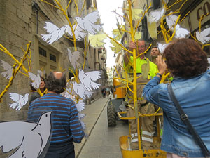 Temps de Flors 2018. Instal&middot;lacions 'El Bosc de la Llibertat' a la pla&ccedil;a del Vi, carrer Ciutadans i pla&ccedil;a de l'Oli