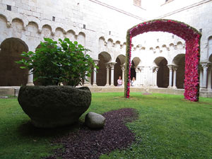 Temps de Flors 2018. Muntatges florals als claustres de Sant Pere de Galligants