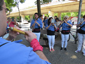 Temps de Flors 2018. Diada Castellera a la pla&ccedil;a de Sant Feliu amb els Marrecs de Salt, els Xics de Granollers, i els Sagals d�Osona