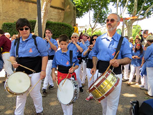 Temps de Flors 2018. Diada Castellera a la pla&ccedil;a de Sant Feliu amb els Marrecs de Salt, els Xics de Granollers, i els Sagals d�Osona