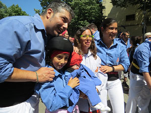 Temps de Flors 2018. Diada Castellera a la pla&ccedil;a de Sant Feliu amb els Marrecs de Salt, els Xics de Granollers, i els Sagals d�Osona