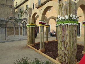 Temps de Flors 2018. Instal·lació floral a la terrassa del Museu d'Història