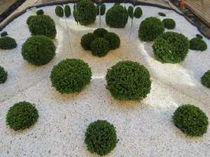 Temps de Flors 2018. Decoraci&oacute; floral del Pati de les Magn&ograve;lies, a la Seu del Govern de la Generalitat de Catalunya a Girona