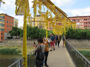 Temps de Flors 2018. Instal·lació Camí a la llibertat al pont d'en Gómez