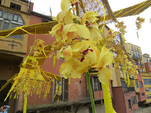 Temps de Flors 2018. Instal·lació Camí a la llibertat al pont d'en Gómez