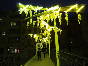 Temps de Flors 2018. Instal·lació Camí a la llibertat al pont d'en Gómez
