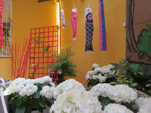 Temps de Flors 2018. Instal&middot;lacions i muntatges florals al pati de la Botiga Zeppelin