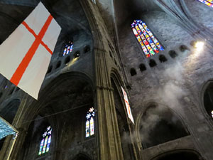Representació de la Consueta de Sant Jordi cavaller a la nau gòtica de la Catedral. Diada de Sant Jordi 2018
