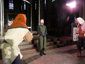 Representació de la Consueta de Sant Jordi cavaller a la nau gòtica de la Catedral. Diada de Sant Jordi 2018