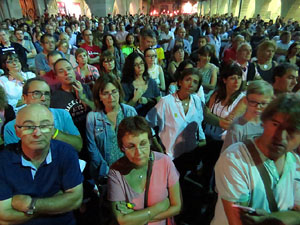 Diada Nacional 2018. XII Marxa de Torxes de Girona. Crema del Decret de Nova Planta i concert de Ca&iuml;m Riba