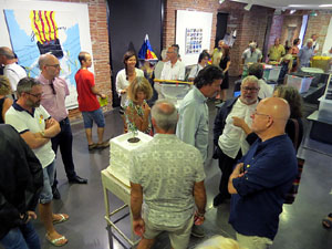 Inauguració de l'exposició '55 urnes per la Llibertat' a la Casa de la Catalanitat de Perpinyà