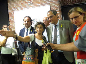 Inauguració de l'exposició '55 urnes per la Llibertat' a la Casa de la Catalanitat de Perpinyà