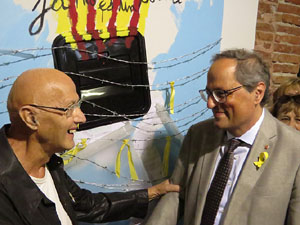 Inauguració de l'exposició '55 urnes per la Llibertat' a la Casa de la Catalanitat de Perpinyà