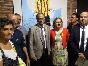 Inauguració de l'exposició '55 urnes per la Llibertat' a la Casa de la Catalanitat de Perpinyà