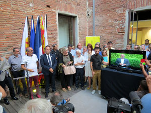 Inauguració de l'exposició '55 urnes per la Llibertat' a la Casa de la Catalanitat de Perpinyà