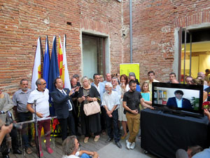 Inauguració de l'exposició '55 urnes per la Llibertat' a la Casa de la Catalanitat de Perpinyà