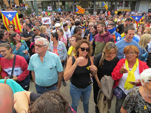 Commemoraci&oacute; de l'1-O a la pla&ccedil;a de l'U d'octubre de 2017