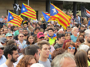 Commemoraci&oacute; de l'1-O a la pla&ccedil;a de l'U d'octubre de 2017