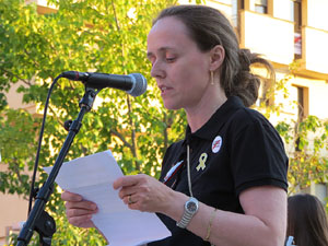 Concentració a la plaça de Santa Susanna per la llibertat dels presos polítics, amb Montse Puigdemont Casa