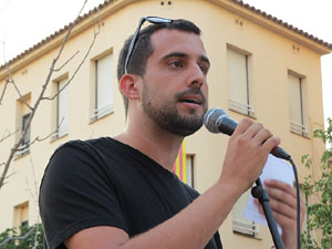 Concentració a la plaça de Santa Susanna per la llibertat dels presos polítics, amb Montse Puigdemont Casa