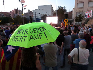 Concentraci&oacute; 'Un any del 20-S' i projecci&oacute; de '21 Fortaleses. L'U d'Octubre a Girona'