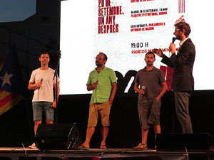 Concentraci&oacute; 'Un any del 20-S' i projecci&oacute; de '21 Fortaleses. L'U d'Octubre a Girona'