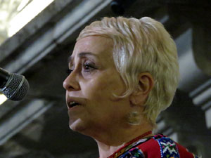 Concentració a la plaça del Vi per la llibertat dels presos polítics, amb Joanjo Bosk