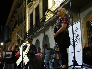 Concentració a la plaça del Vi per la llibertat dels presos polítics, amb Joanjo Bosk