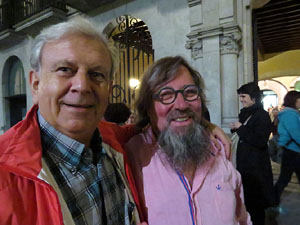 Concentració a la plaça del Vi per la llibertat dels presos polítics, amb Joanjo Bosk