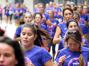 Cursa de la Dona 2018. Concentraci&oacute; i sortida del Parc de la Devesa, cursa pels carrers de Girona i arribada a la Copa