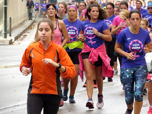 Cursa de la Dona 2018. Concentraci&oacute; i sortida del Parc de la Devesa, cursa pels carrers de Girona i arribada a la Copa