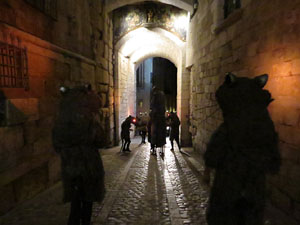 Fires 2018. La Beatufarra, descens del Beatusaure per les escales de la Catedral de Girona