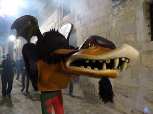 Fires 2018. La Beatufarra, descens del Beatusaure per les escales de la Catedral de Girona