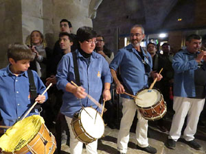 Fires 2018. Els Castells de Vig&iacute;lia al monestir de Sant Pere de Galligants, amb els Marrecs de Salt i la Colla Castellera Esperxats 