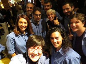 Fires 2018. Els Castells de Vig&iacute;lia al monestir de Sant Pere de Galligants, amb els Marrecs de Salt i la Colla Castellera Esperxats 