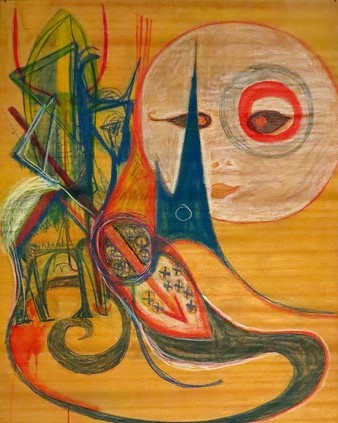 Sant Jordi. ca. 1980. Acr&iacute;lic sobre tela