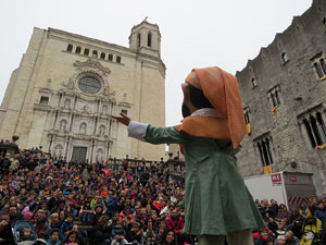 Fires 2018. Passejada amb els capgrossos de la ciutat i Fal&middot;lera Gironina