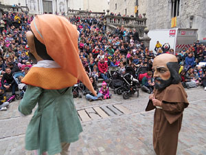 Fires 2018. Passejada amb els capgrossos de la ciutat i Fal&middot;lera Gironina