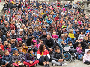 Fires 2018. Passejada amb els capgrossos de la ciutat i Fal&middot;lera Gironina