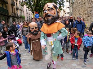 Fires 2018. Passejada amb els capgrossos de la ciutat i Fal&middot;lera Gironina