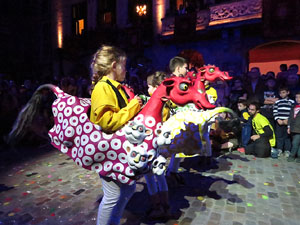Fires 2018. Preg&oacute; de Fires. Entrada i ballades de capgrossos, gegants i far&agrave;ndula a la pla&ccedil;a del Vi