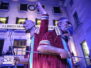 Fires 2018. Preg&oacute; de Fires. Entrada i ballades de capgrossos, gegants i far&agrave;ndula a la pla&ccedil;a del Vi